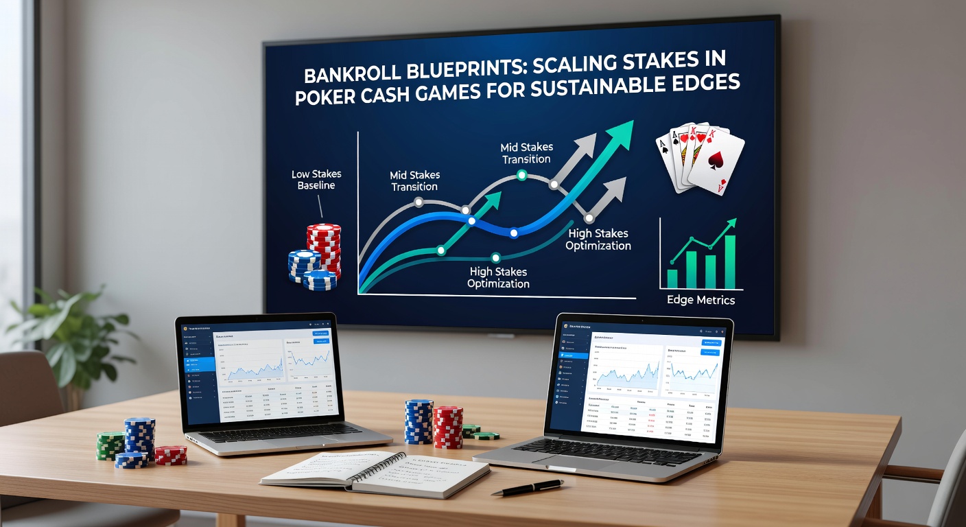 Line graph depicting bankroll trajectory with conservative scaling versus aggressive jumps, showing steady growth avoiding busts over 200,000 hands