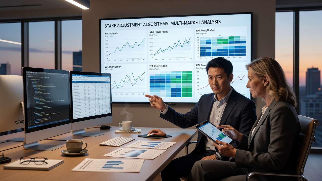 Data visualization of stake sizing algorithms across different betting markets