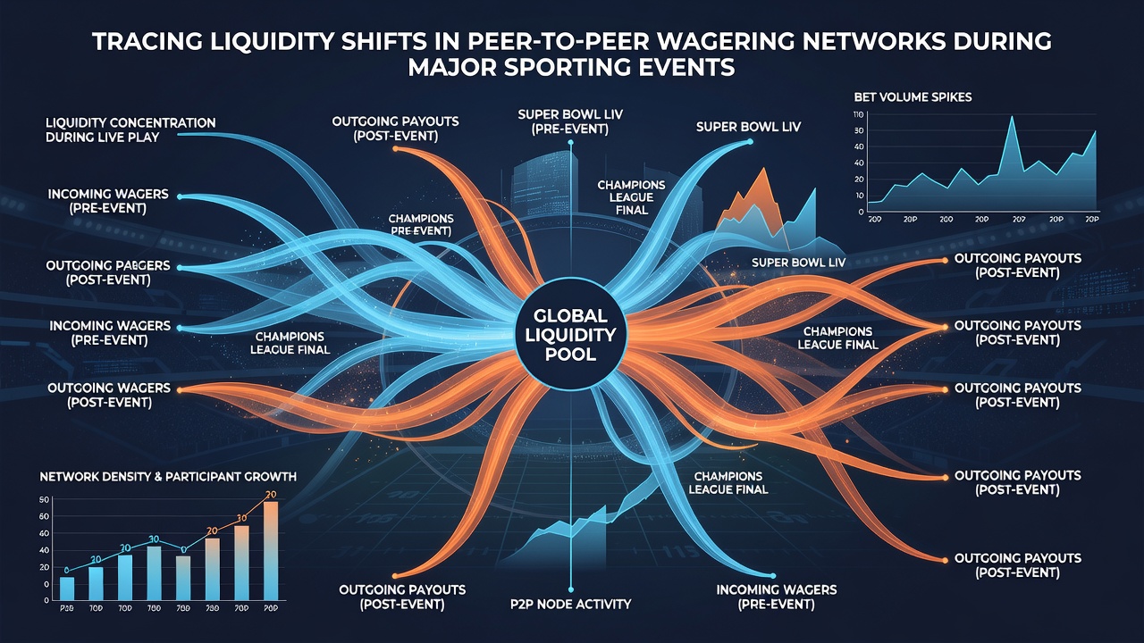 Chart showing capital migration patterns in P2P betting during sports tournaments